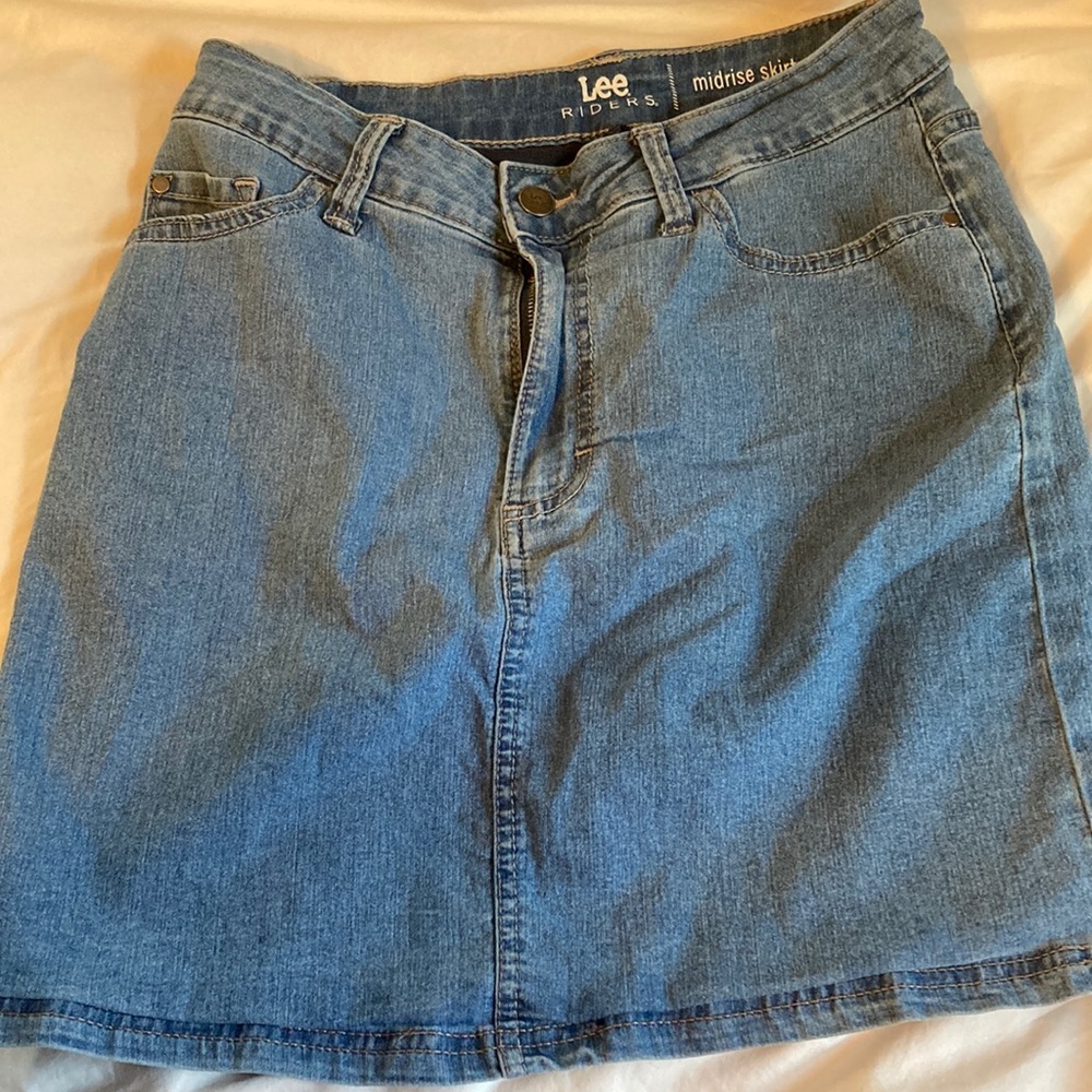 Lee Riders Denim Jean Skort Mid-rise S/M Women’s Skirt